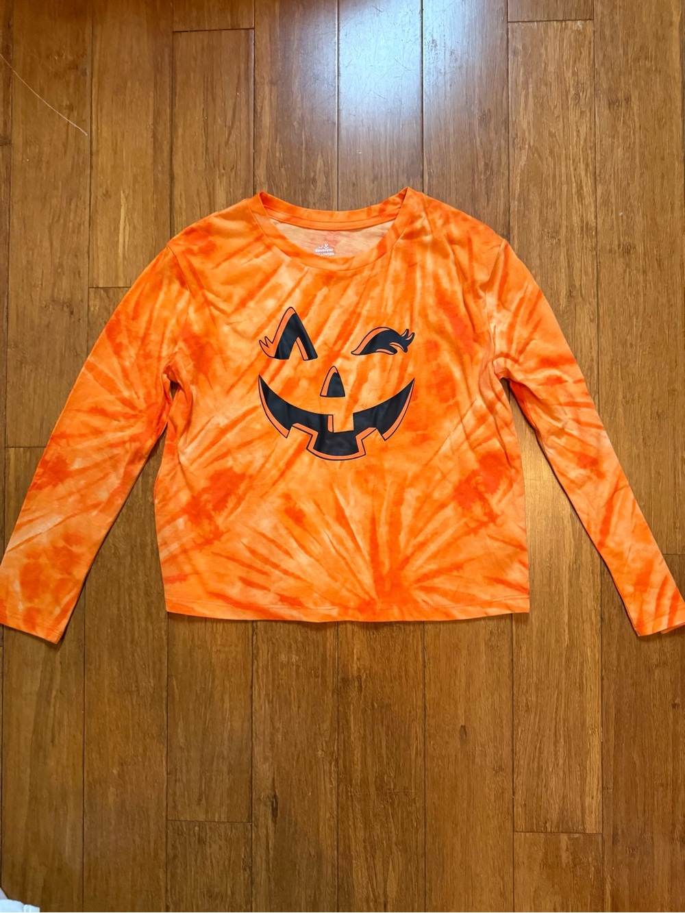 Othr Orange Tie-Dye Jack-O'-Lantern Long Sleeve Tee